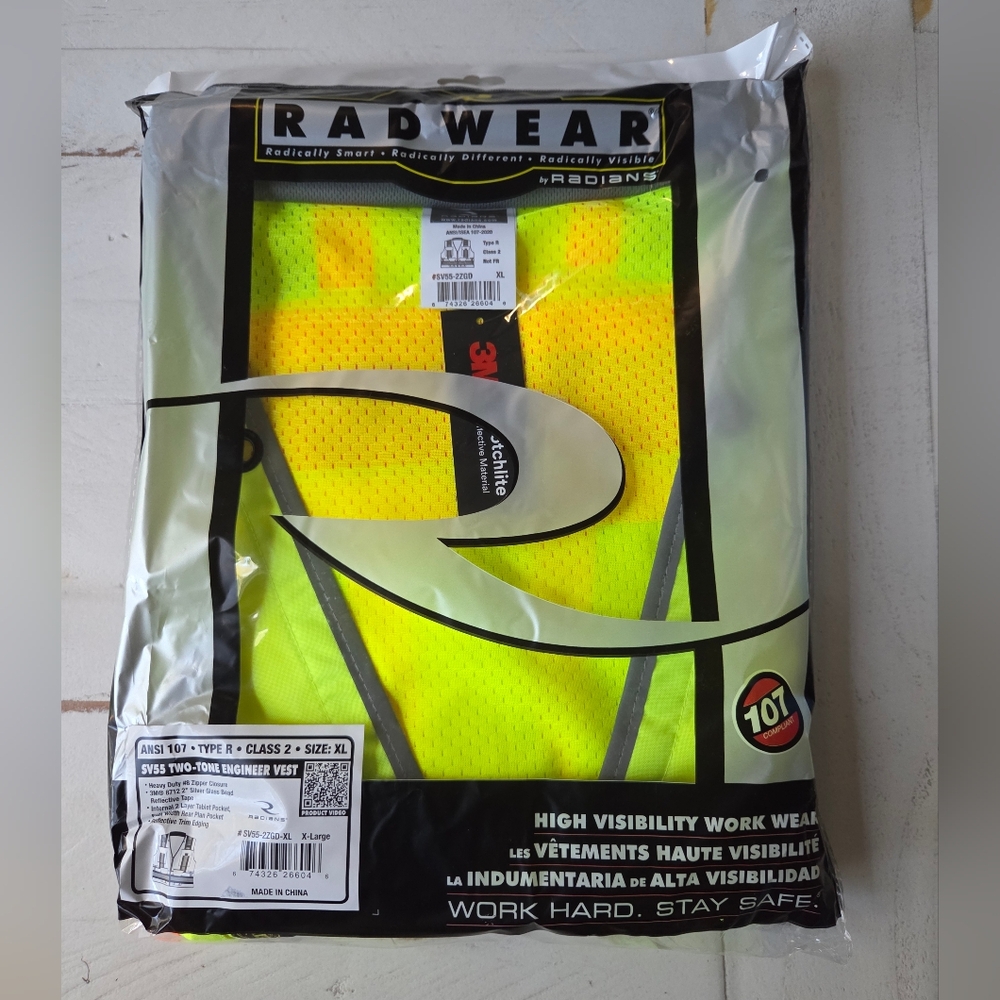 Radwear By Radians SV55 Two Tone Engineer Vest, Men's XL
